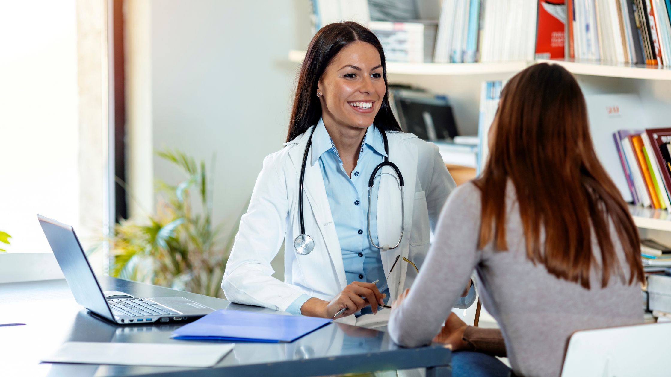 woman at doctors office