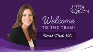 Photo of Doctor Tianna Mack with text Welcome to the Team!